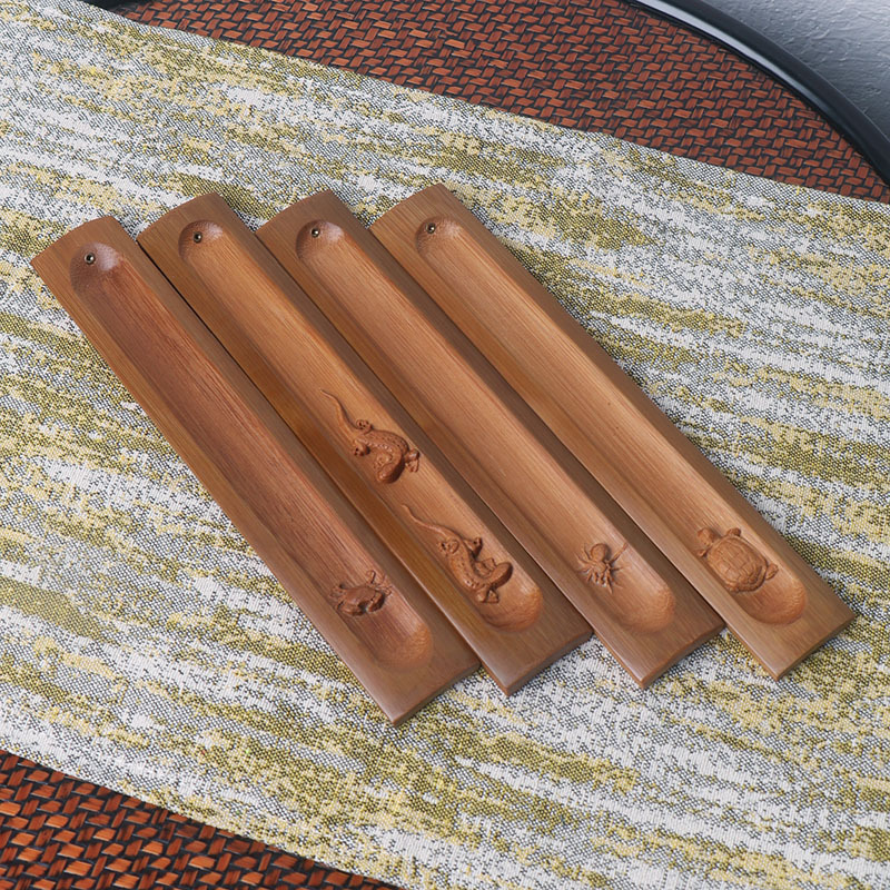 Home Fragrance Business - Bambu Tütsülük Tabanı Oymalı Çizgili Tütsü