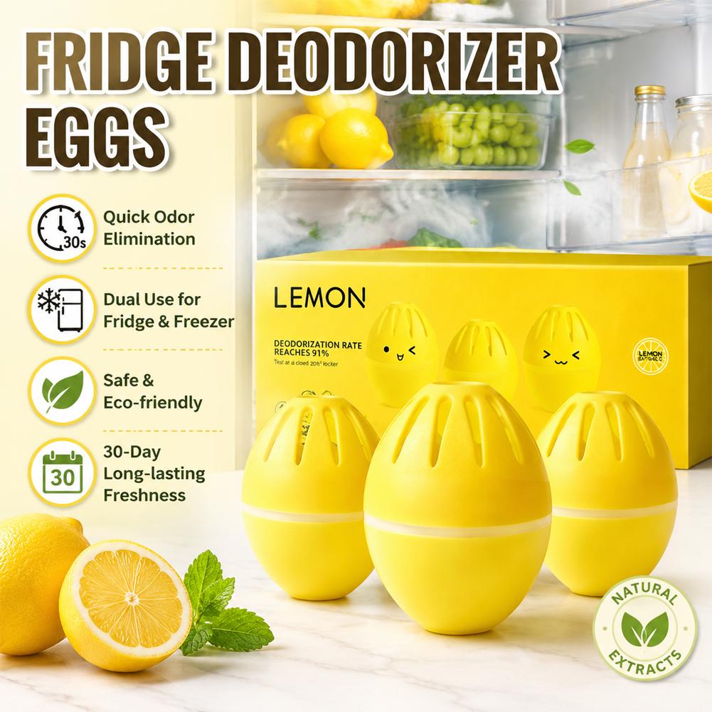 Gel Air Freshener - 3 adet Buzdolabı Koku Giderici Yumurta,